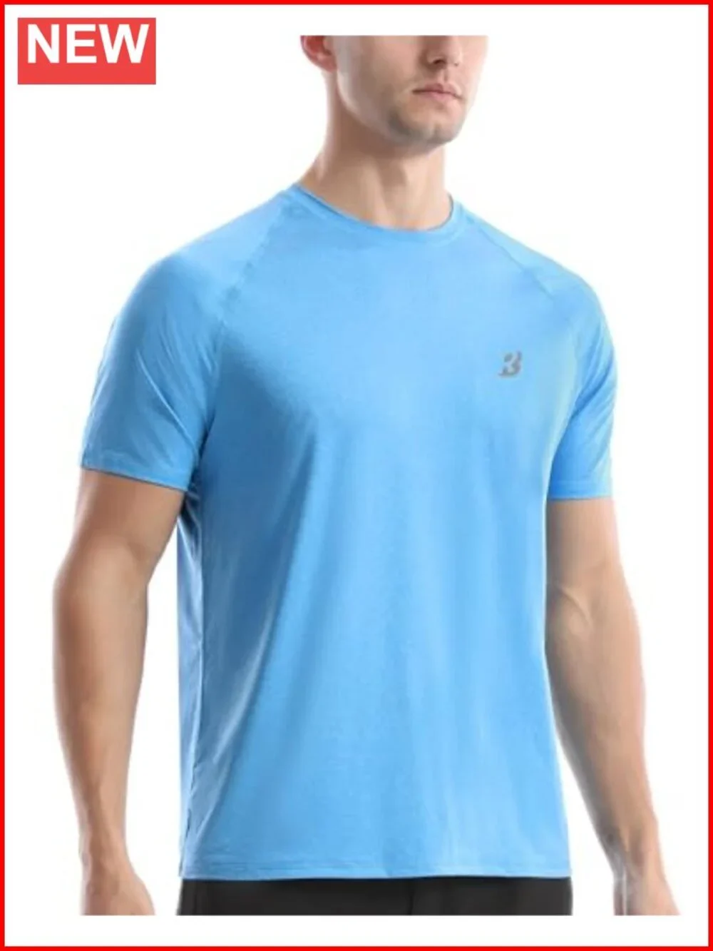 Men's UPF 50+ Sun Protection Rash Guard Shirt, Quick-Dry Athletic Swim Tee